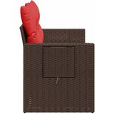  Vrtna sofa s jastucima za 2 osobe, smeđa, poliratan | shoptok.hr