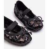 FR1 Children's Ballerina Flats Adorned with Sequins Black Weries | shoptok.hr