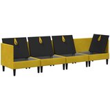  Set namještaja za dnevni boravak s jastukom 4 pcs Žuta Baršun | Eponuda.com