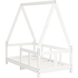  Okvir za dječji krevet bijeli 70 x 140 cm od masivne borovine | shoptok.hr