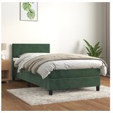  spring krevet s madracem tamnozeleni 100x200 cm baršunasti | shoptok.hr