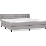  Krevet s oprugama i madracem svjetlosivi 200 x 200cm od tkanine | shoptok.hr