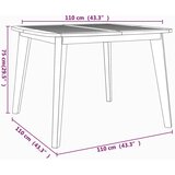  Vrtni stol 110 x 110 x 75 cm od masivnog bagremovog drva | shoptok.hr