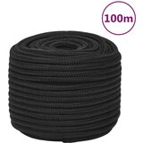 vidaXL Vrv za čoln popolnoma črna 12 mm 100 m polipropilen Cene