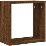 vidaXL Stenske police kockaste 4 kosi rjavega hrast 30x15x30 cm | Shoptok.si