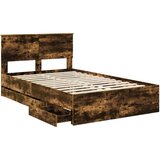  Okvir za krevet s ladicama Dimljeni hrast 120 x 190 cm - Dimljeni hrast 120 x 190 cm | shoptok.hr