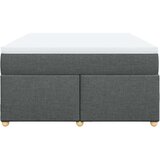 vidaXL Box spring postelja z vzmetnico temno siva 140x200 cm blago | Shoptok.si