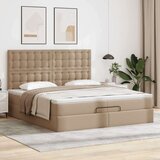 vidaXL okvir kreveta s madracima cappuccina 200x200 cm umjetna koža | shoptok.hr