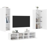  The Living Store Komplet TV omaric 5-delni bel inženirski les - Stenska TV Enota, (21499159) | Shoptok.si