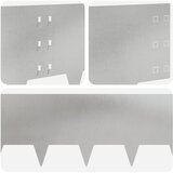  Ograda oko Travnjaka 10 pcs 100 x 30 cm Čelik Srebrna | Eponuda.com