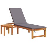  Ležaljka 2 pcs Smeđa Čvrsto drvo akacije | Eponuda.com