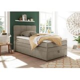 MID.YOU POSTELJA BOXSPRING 120 cm x 200 cm , tekstil peščene barve | Shoptok.si