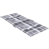 vidaXL Jastuci za stolice 2 kom sivi karirani 120x50x3 cm od tkanine | shoptok.hr
