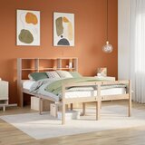 vidaXL Krevet s regalom za knjige bez madraca 120x190 cm od borovine | shoptok.hr