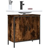  The Living Store Omarica za umivalnik dimljeni hrast 60x30x60 cm inženirski les - Kopalniška Omarica Za Umivalnik, (21442151) Cene