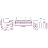  3-dijelni set sofa s jastucima crvena boja vina od tkanine | shoptok.hr