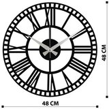 WALLXPERT Zidni sat S004, 48x48 cm, Crni | Eponuda.ba