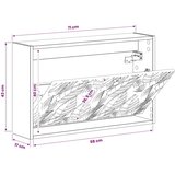  Ormar za cipele na zidu DELFT 71 x 17 x 43 cm Konstruirano drvo - Dimljeni hrast | shoptok.hr