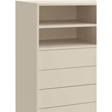 Teulat Ciglasta/bež visoka komoda s kliznim vratima 120x140 cm Nube – | shoptok.hr