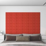  Zidna uzglavlja 12 pcs Crvena 30 x 15 cm Lažna koža | shoptok.hr
