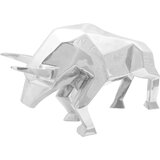  Skulptura Bika Srebrna 74x23x39 cm Aluminij | shoptok.hr