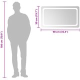  LED kupaonsko ogledalo s ogledalom *Transparent*an 90 x 50 cm | shoptok.hr
