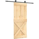  Klizna vrata s priborom za montažu 85 x 210 cm masivna borovina | shoptok.hr