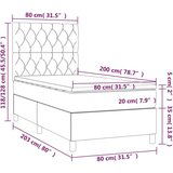 Box spring krevet s madracem svjetlosivi 80 x 200 cm baršunasti | shoptok.hr