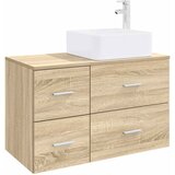 vidaXL Komplet pohištva za kopalnico 2 pcs Sonoma hrast Inženirski les, (5000245517) | Shoptok.si