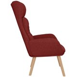  Stolica za opuštanje od tkanine crvena boja vina | shoptok.hr
