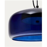 Kave Home Temno modra LED viseča svetilka s steklenim senčilom ø 38 cm Reig – | Shoptok.si
