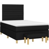  Krevet s oprugama i madracem crni 120 x 200cm od tkanine | shoptok.hr