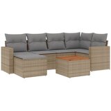  7-dijelni set vrtnih sofa od poliratana s jastucima bež | shoptok.hr