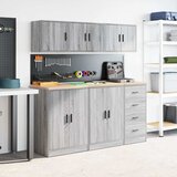  Garažni zidni ormarići 2 kom od konstruiranog drva Siva 60 x 30 x 41 cm | Shoptok.si