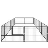  Kavez za pse crni 18 m² čelični | shoptok.hr