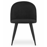Brandless Stol BELLO - črn žamet / črne noge x 1, (22044084) | Shoptok.si