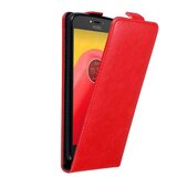 Cadorabo Ohišje, združljivo z Motorola MOTO C v rdeče jabolko - Zaščitni ovitek v obliki flipa z magnetnim zapiranjem, (20564327) | Shoptok.si