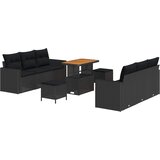  Sjedeća garnitura za vrt 9 kom. Crna poliratan 90 x 55 x 71 cm | shoptok.hr