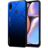 Cadorabo Ohišje, združljiv s Samsungom v modri barvi - črni - dvobarvni zaščitni pokrov iz silikona TPU in hrbta iz kaljenega stekla, (20571789) | Shoptok.si
