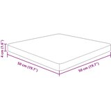  Četvrtasta stolna ploča tamnosmeđa 50x50x4 cm tretirani hrast | shoptok.hr