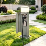 Brilagi Spoljašnja lampa sa 2 SCHUKO PILLAR utičnice 1xG9/11W/230V IP44 siva | Eponuda.com