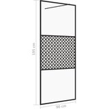 Pregrada za tuširanje s prozirnim staklom ESG 90 x 195 cm crna | Eponuda.ba