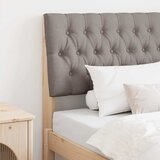 vidaXL Tapecirano vzglavje Taupe 90 cm Masivno borovo les | Shoptok.si