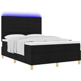  Posteljni okvir z vzmetnico Črna Poliester 140 x 190 cm, (22067373) | Shoptok.si