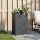  Vrtna saksija Antracit 50 x 30 x 75 cm Čelična vrata | shoptok.hr