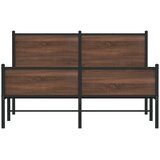 Metalni okvir kreveta bez madraca smeđa boja hrasta 140x200 cm | shoptok.hr