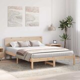  Krevetna konstrukcija Prirodna 200 x 200 cm Čvrsto borovo drvo | shoptok.hr