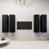 vidaXL TV ormarići 4 kom crni 30,5 x 30 x 110 cm od iverice | shoptok.hr