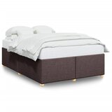 Maison Chic Posteljni okvir - Dvoposteljna postelja - Zakonska postelja brez vzmetnice temno rjav 140x200 cm tkanina-J12817, (21770237) | Shoptok.si