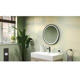 JOKEY Ogledalo Palma I, crno, 60 cm, sa LED rasvjetom | shoptok.hr